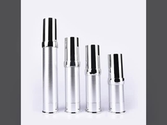 Botella cosmética 15ml del oro de la bomba de la botella del vacío privado de aire de aluminio plástico nacarado de la loción