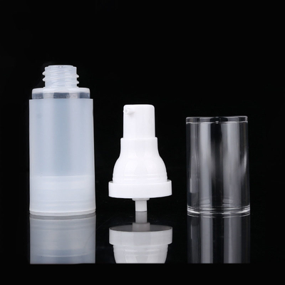 Empty 0.5oz Plastic AS White Frosted Airless Spray Pump Bottles With PP Caps
