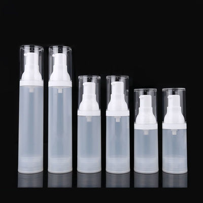 Embalaje de botellas de bomba sin aire de plástico blanco 15ML 30ML 50ML proveedor